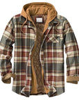 Men's Autumn Winter Plaid Shirt Jacket – Long Sleeve, Thick Collar, Outdoor Travel Coat