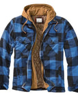 Men's Autumn Winter Plaid Shirt Jacket – Long Sleeve, Thick Collar, Outdoor Travel Coat