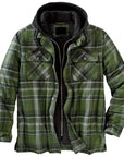 Men's Autumn Winter Plaid Shirt Jacket – Long Sleeve, Thick Collar, Outdoor Travel Coat