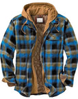 Men's Autumn Winter Plaid Shirt Jacket – Long Sleeve, Thick Collar, Outdoor Travel Coat