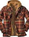 Men's Autumn Winter Plaid Shirt Jacket – Long Sleeve, Thick Collar, Outdoor Travel Coat