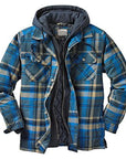 Men's Autumn Winter Plaid Shirt Jacket – Long Sleeve, Thick Collar, Outdoor Travel Coat