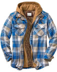 Men's Autumn Winter Plaid Shirt Jacket – Long Sleeve, Thick Collar, Outdoor Travel Coat