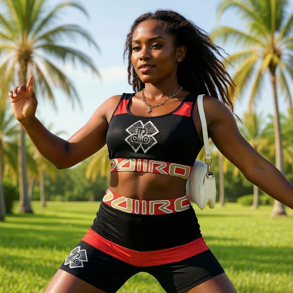 DDIIRO Signature Yoga Workout Set Black & Red