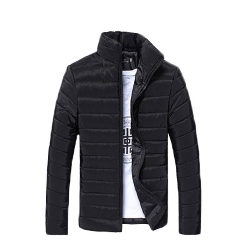 Solid Long Sleeve Cotton Padded Men&#39;s Jacket for Fall