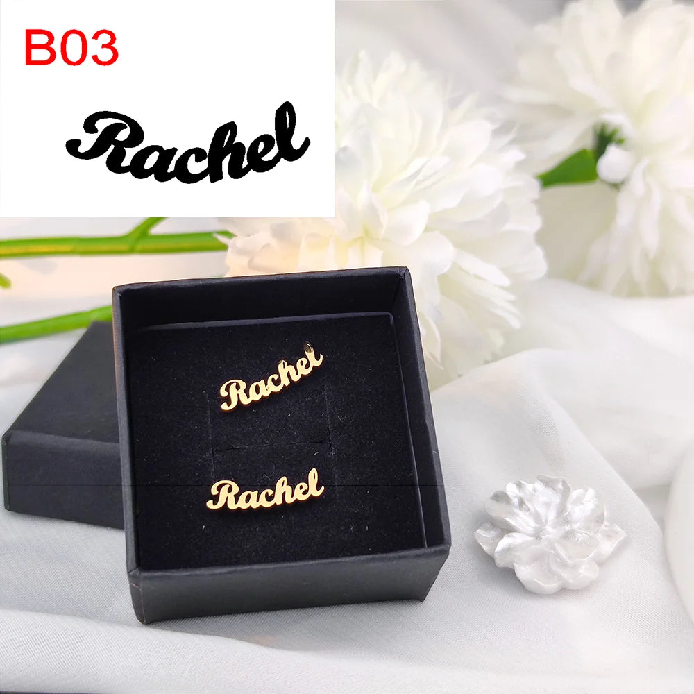 Personalized Name Earrings Handmade Minimalist Jewelry, Perfect Gift for Mothers & Women