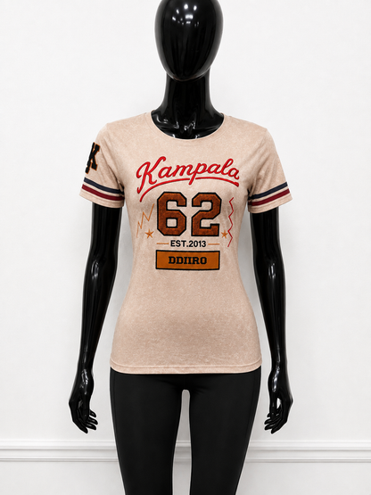 KAMPALA 62 Vintage Women’s Heritage T-Shirt – Cream | DDIIRO Clothing