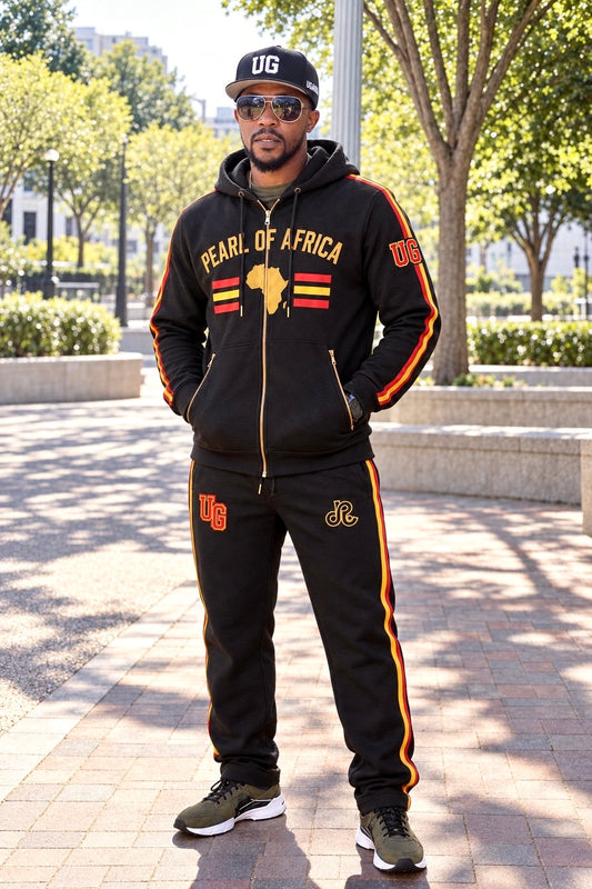 Pearl of Africa Premium Tracksuit Midnight Black Navy