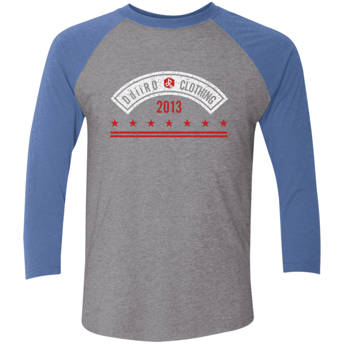 DDIIRO NL6051 Tri-Blend 3/4 Sleeve Raglan T-Shirt