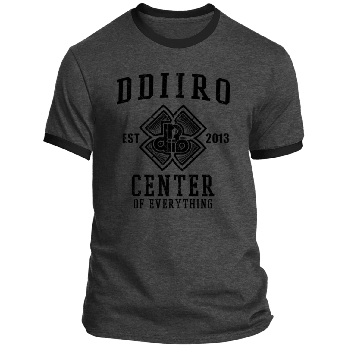 DDIIRO™ Classic Ringer Tee – “Center of Everything” Premium Cotton T-Shirt (Limited Drop)