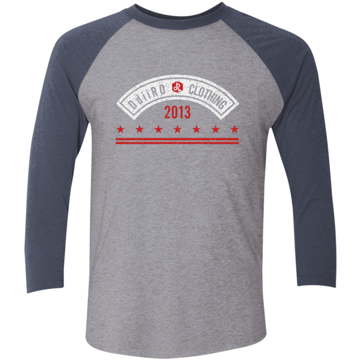 DDIIRO NL6051 Tri-Blend 3/4 Sleeve Raglan T-Shirt