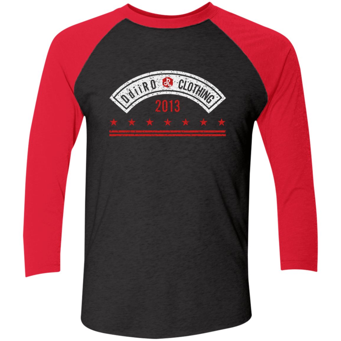 DDIIRO NL6051 Tri-Blend 3/4 Sleeve Raglan T-Shirt