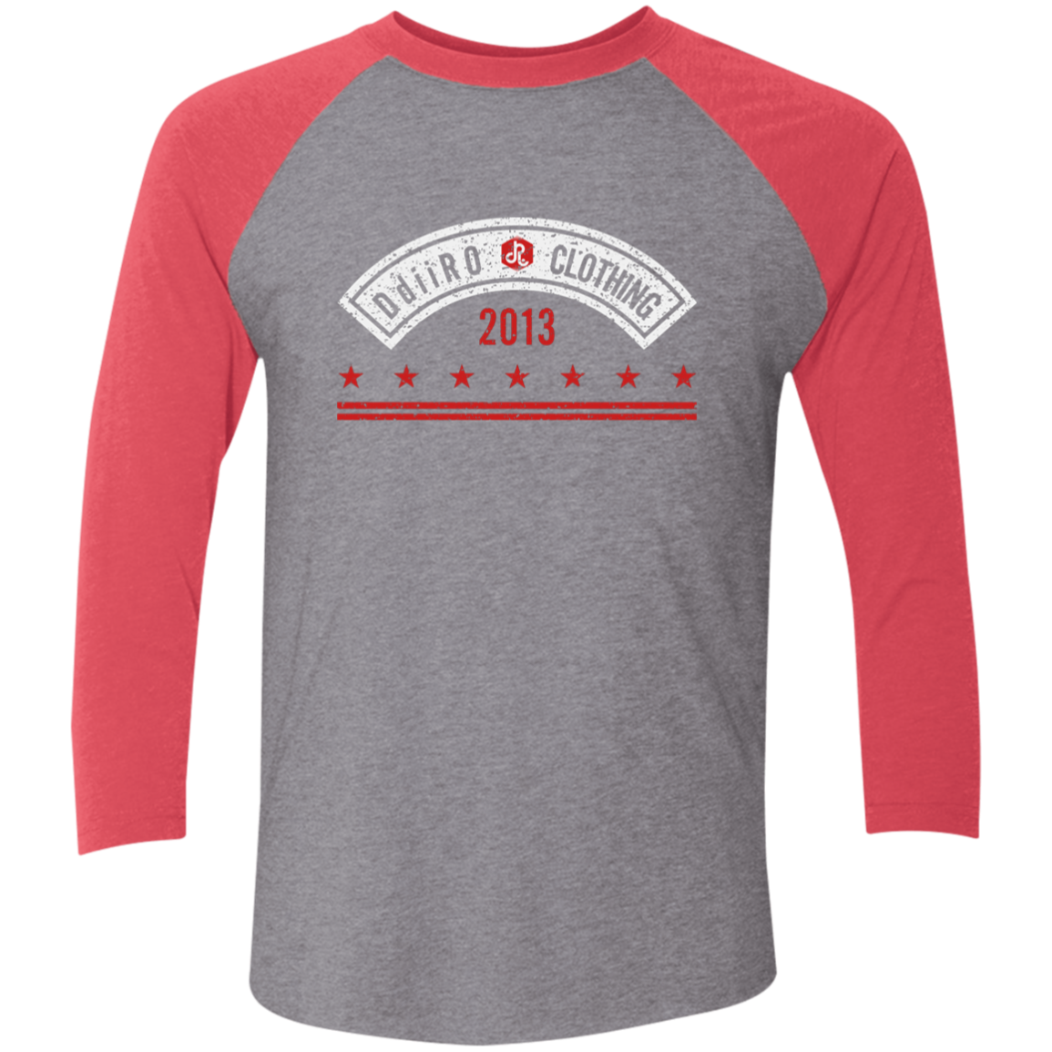 DDIIRO NL6051 Tri-Blend 3/4 Sleeve Raglan T-Shirt