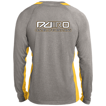 DDIIRO Long Sleeve Heather Colorblock Performance Tee