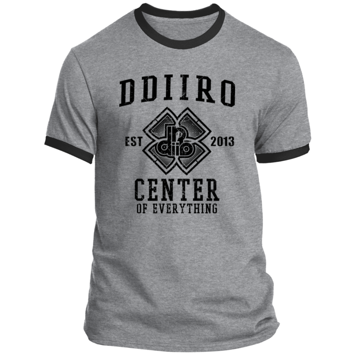 DDIIRO™ Classic Ringer Tee – “Center of Everything” Premium Cotton T-Shirt (Limited Drop)