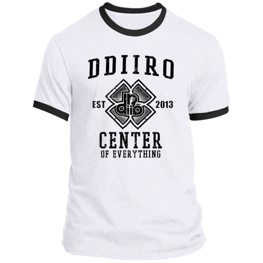 DDIIRO™ Classic Ringer Tee – “Center of Everything” Premium Cotton T-Shirt (Limited Drop)