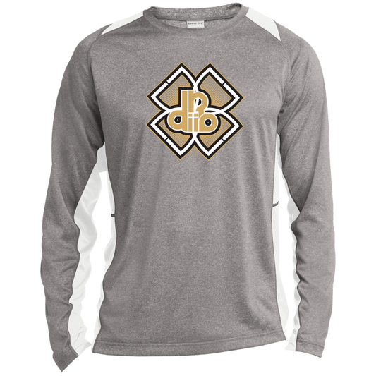 DDIIRO Long Sleeve Heather Colorblock Performance Tee