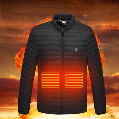 Unisex USB Heated Winter Jacket – 4-Zone Thermal Coat