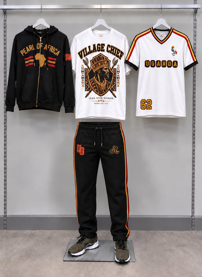 DDIIRO Pearl of Africa Premium Unisex Tracksuit – Midnight Black
