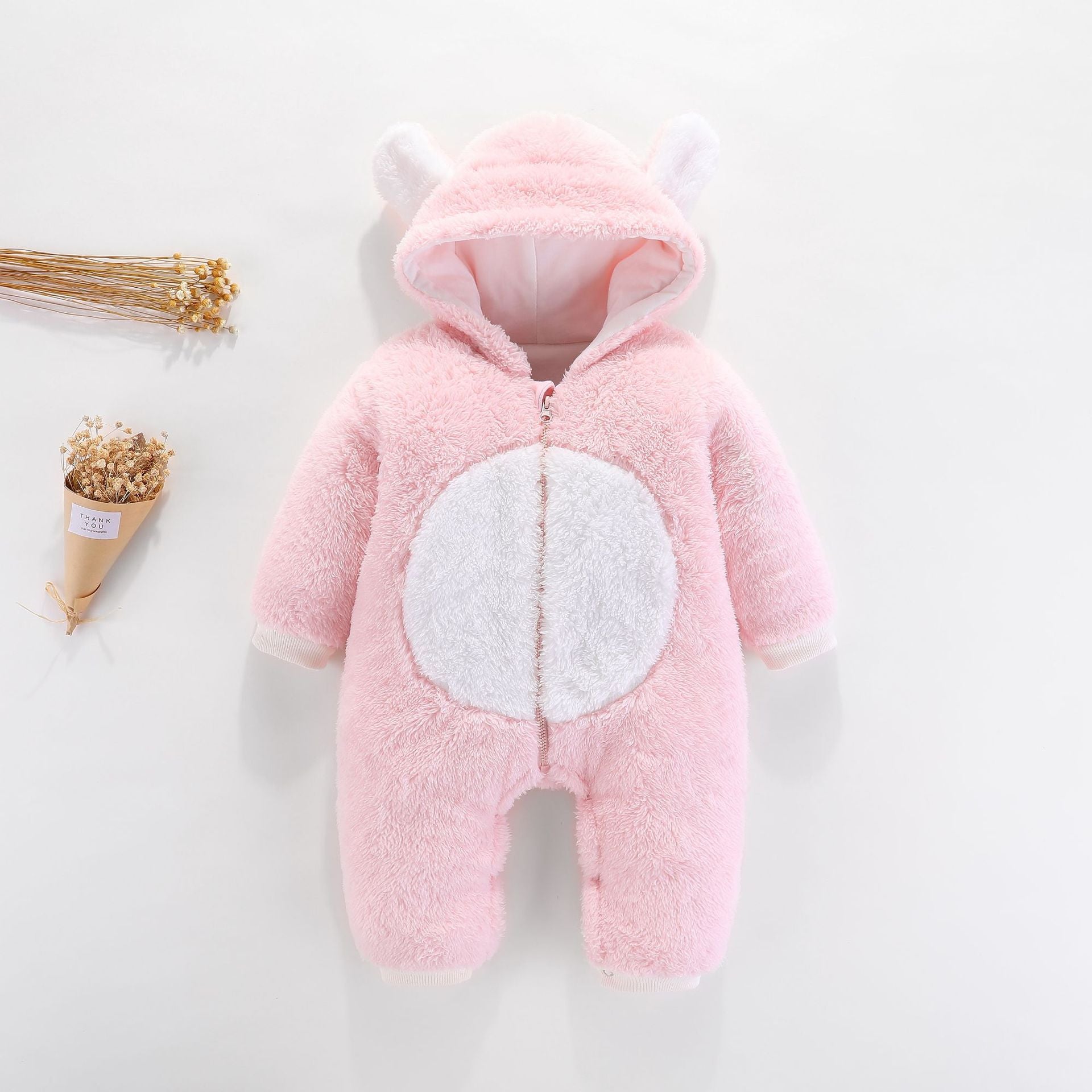 Cozy Hooded Baby Rompers