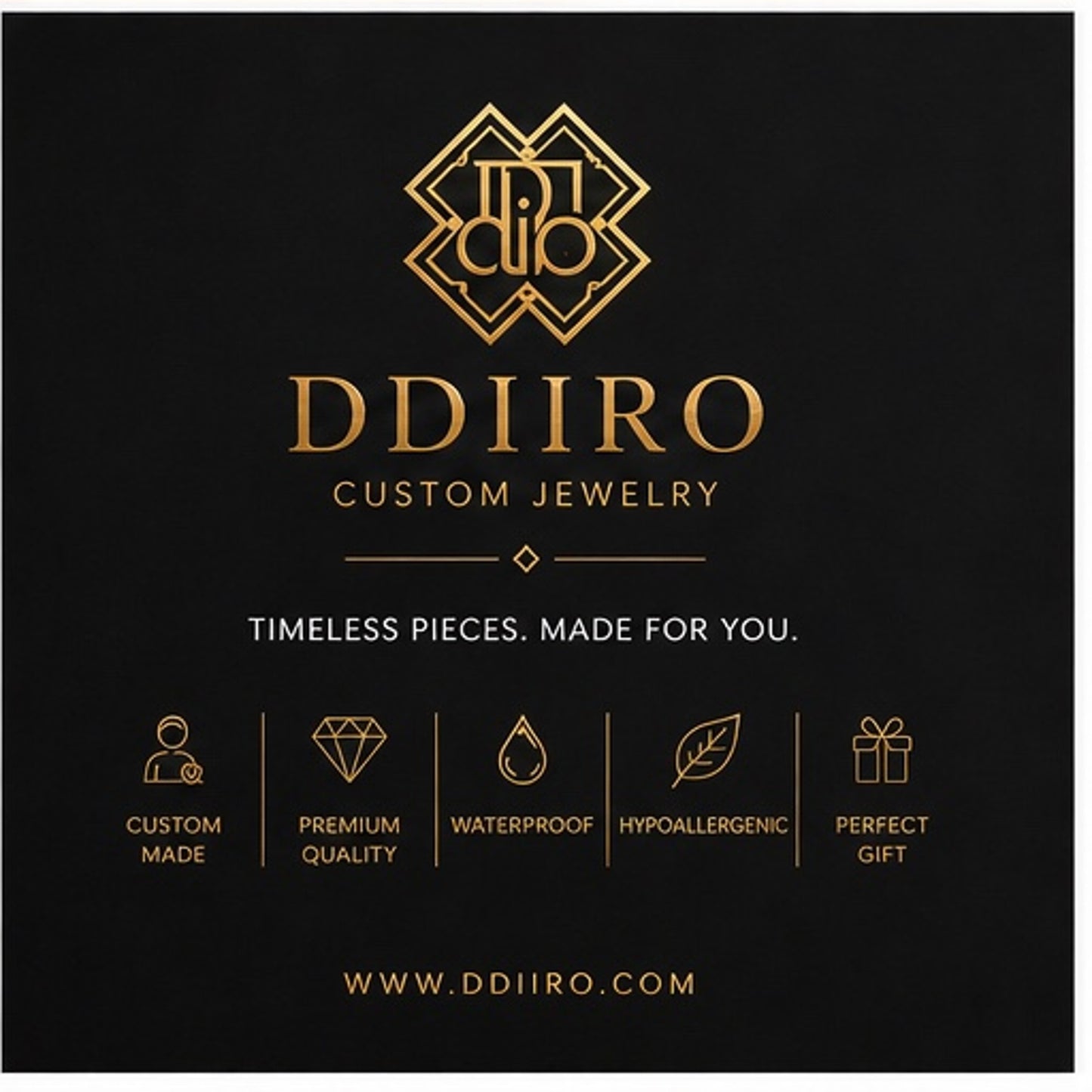 DDIIRO™ Custom Name Belly Button Ring – Gold Stainless Steel Personalized Jewelry