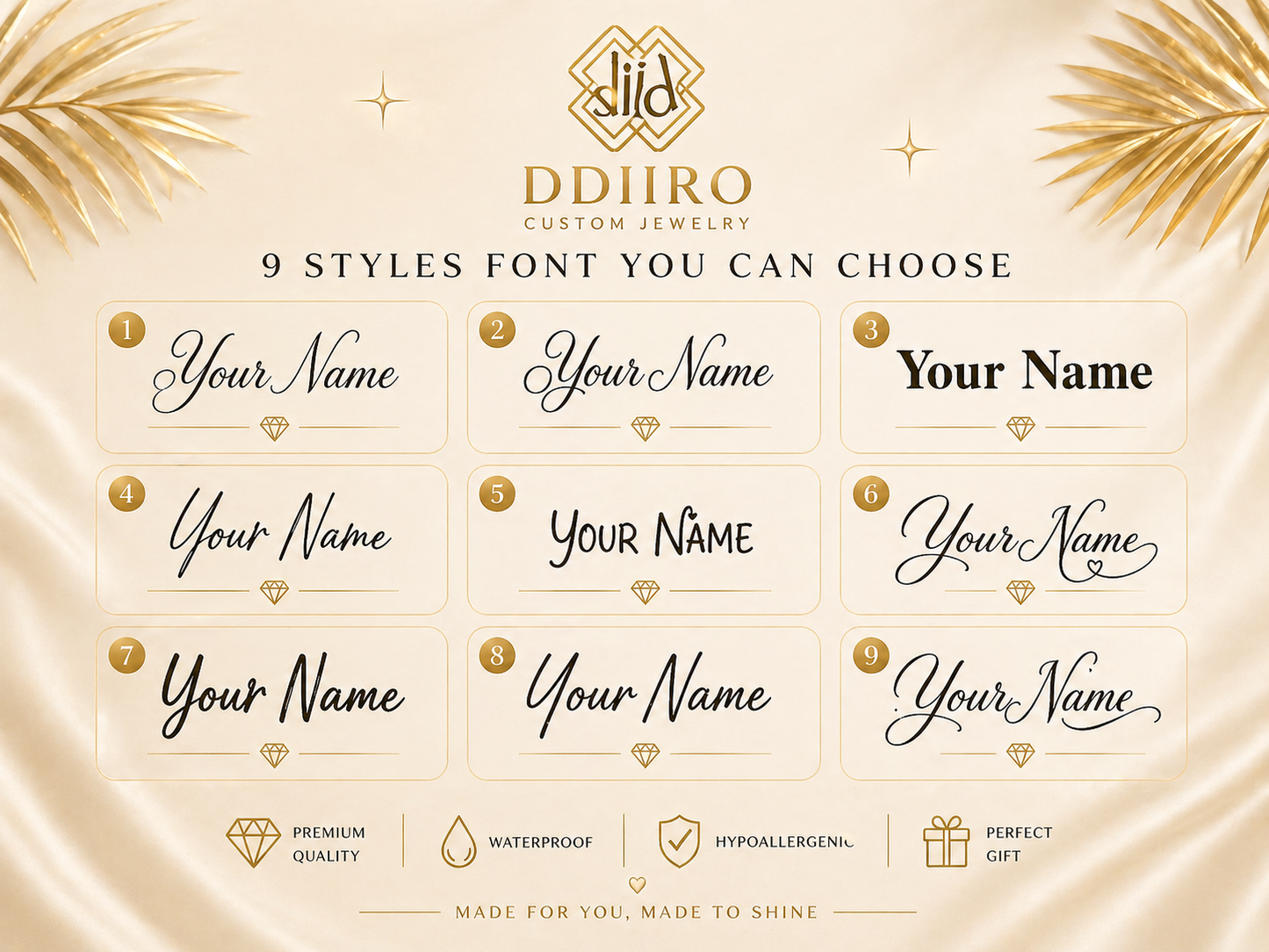 DDIIRO™ Custom Name Belly Button Ring – Gold Stainless Steel Personalized Jewelry