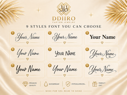 DDIIRO™ Custom Name Belly Button Ring – Gold Stainless Steel Personalized Jewelry