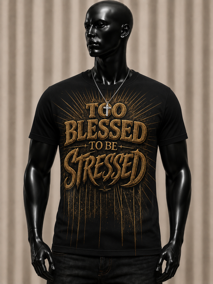 TOO BLESSED TO BE STRESSED – Premium Graphic Tee