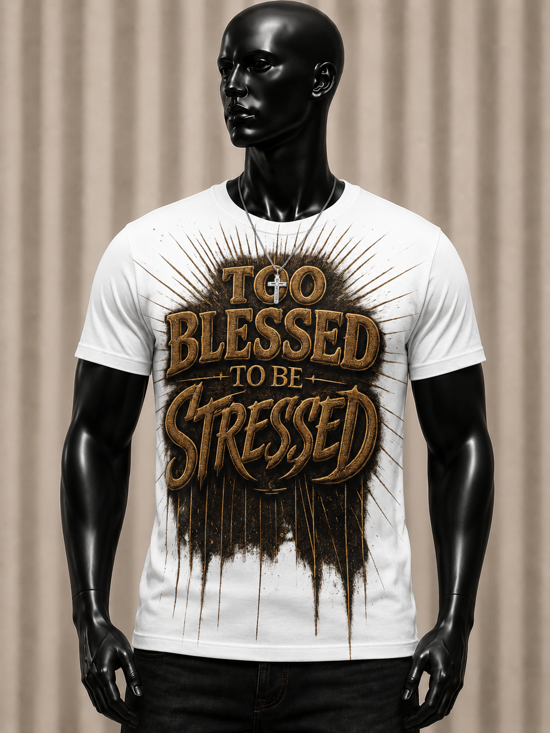 TOO BLESSED TO BE STRESSED – Premium Graphic Tee