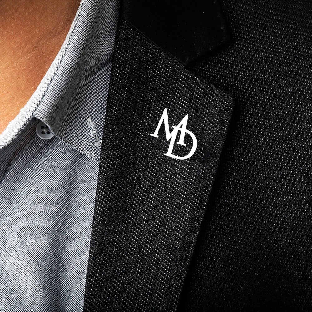 Custom Initials Name Lapel Pin- Letters Lapel Pin - Custom Initials Brooch - Personalized Name Brooch - Grooms Wedding Gift - Gifts For Him
