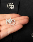 Custom Initials Name Lapel Pin- Letters Lapel Pin - Custom Initials Brooch - Personalized Name Brooch - Grooms Wedding Gift - Gifts For Him