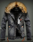 Men's Winter Fleece Thickening Coat And Jacket Loose Lapel Plus Size Denim Jacket Man Casual Keep Warm Thickend Coat 2020