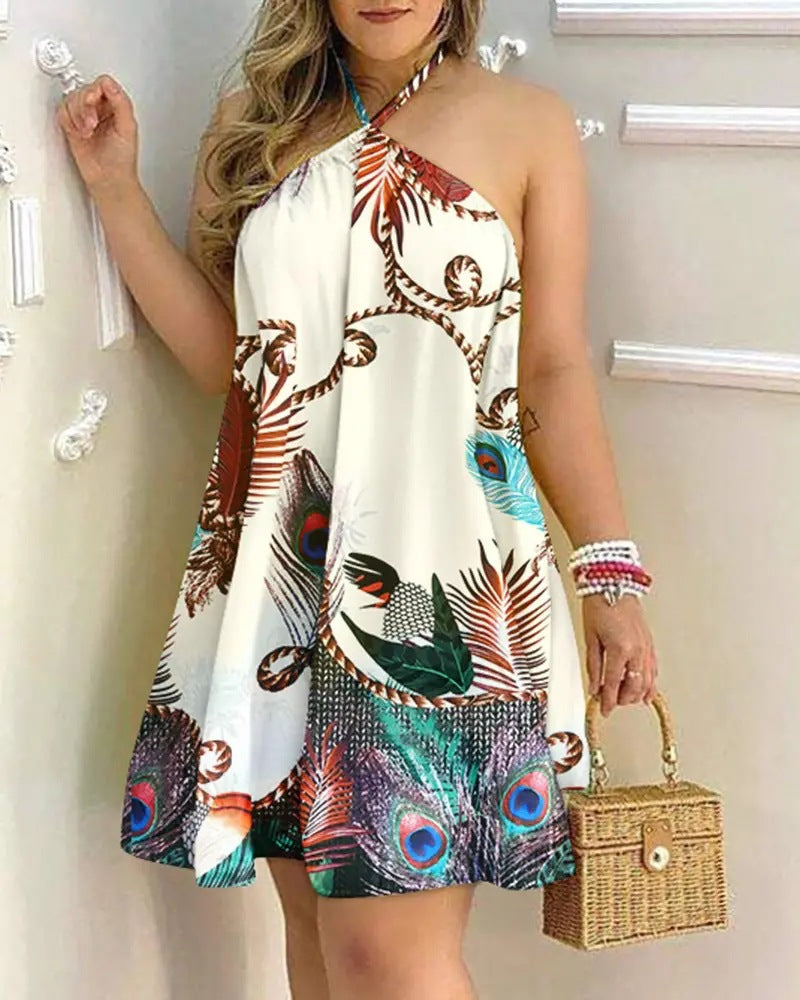 Summer Off-Shoulder Lace-Up Dress