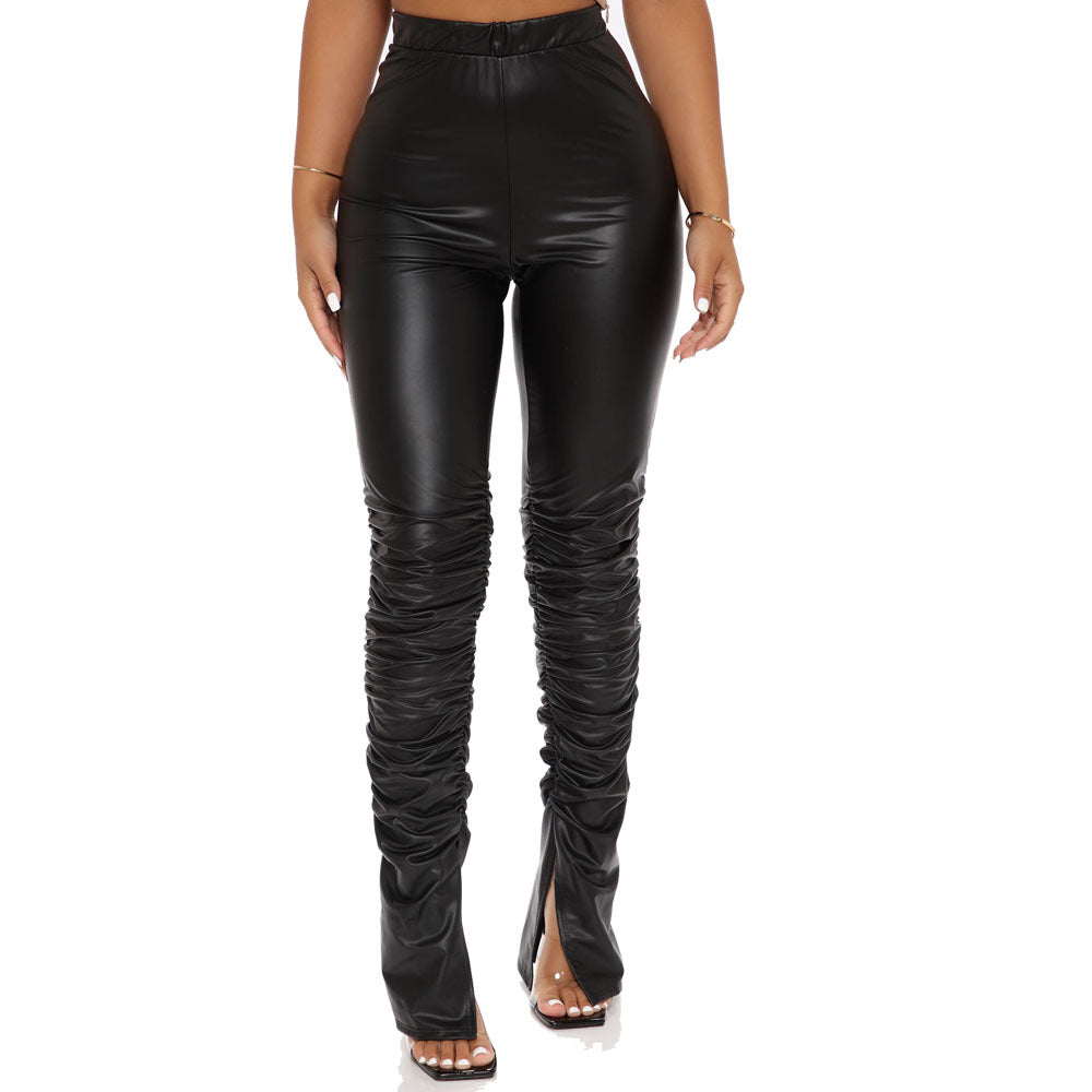 DDIIRO European-American Sexy PU Leather Pants