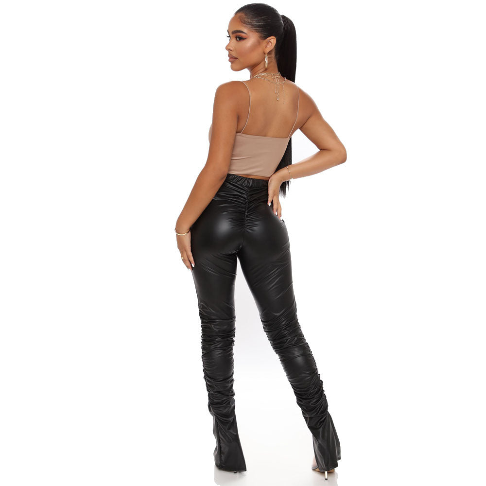 DDIIRO European-American Sexy PU Leather Pants