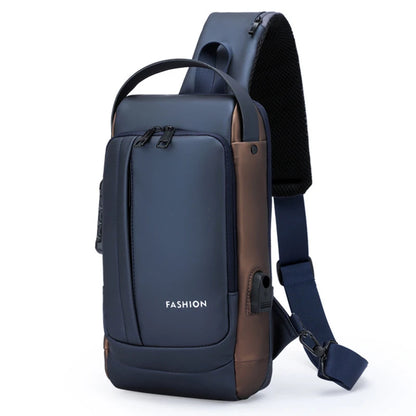 DDIIRO™ Men's Anti-Theft Crossbody Chest Bag – Password Lock & USB Charging Travel Sling Bag