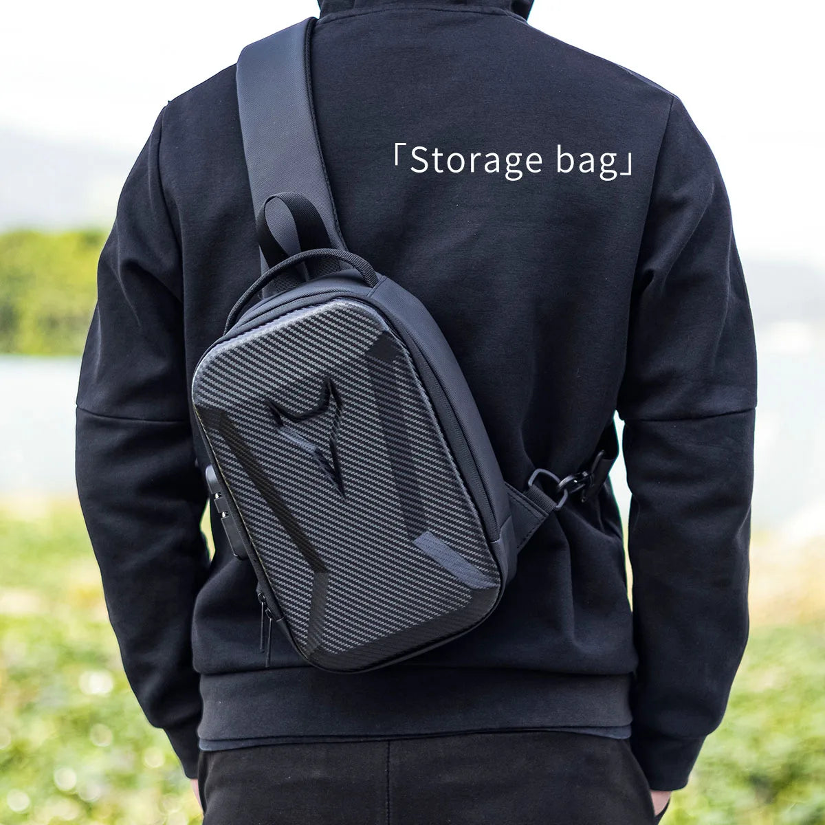DDIIRO™ Men's Anti-Theft Hard-Shell Chest Bag – Combination Lock Crossbody Travel Sling Bag