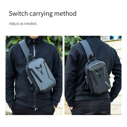 DDIIRO™ Men's Anti-Theft Hard-Shell Chest Bag – Combination Lock Crossbody Travel Sling Bag