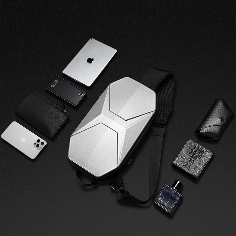 DDIIRO™ Anti-Theft Crossbody Chest Bag – Waterproof Travel Sling Bag with USB Charging Port