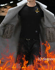 Men's Extra-Long Genuine Shearling Leather Coat