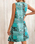 European And American Sleeveless Printed Dress