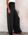 Chic High Waist Pants with Decorative Buttons