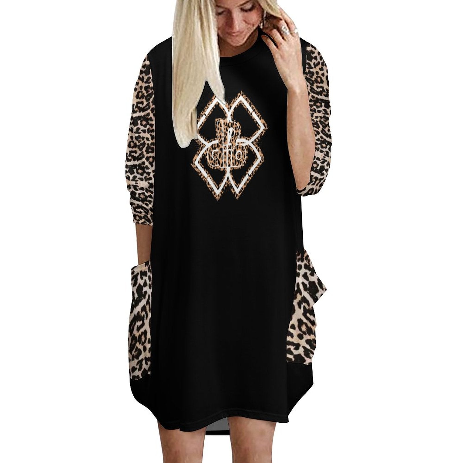 Women Loose Long-sleeve Dress