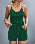 Scoop Neck Romper with Pockets