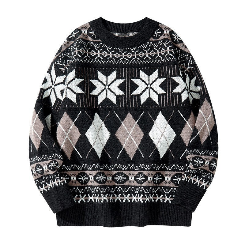 Men&#39;s Snowflake Pullover Japanese Style