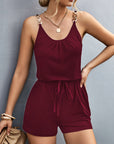 Scoop Neck Romper with Pockets