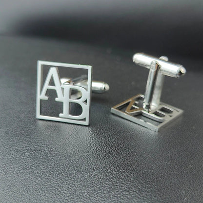 Personalized Name Cufflinks - Customized Cufflinks - Groom Wedding Cufflinks - Groomsmen gift - Initials Cufflinks - Sterling Cufflinks