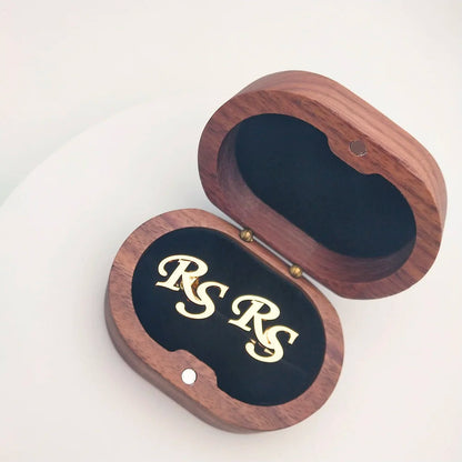 Customized Name Cufflinks, Personalized Initials Cufflinks With Box, Wedding Gift, Custom Logo Cufflinks, Gift For Him, Gift For Husband