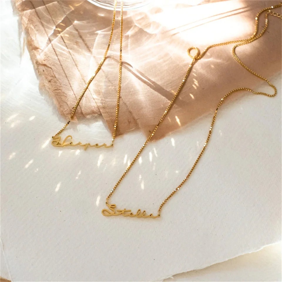 Custom Name Necklace - Personalized Gifts for Bridesmaid - Dainty Name Necklace - Handmade Name Necklace - Christmas Gift For Her.