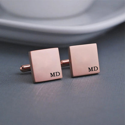 Personalized Gold Name Cufflinks - Customized Cufflinks - Groom Wedding Cufflinks - Groomsmen gift - Initials Cufflinks - Silver Cufflinks